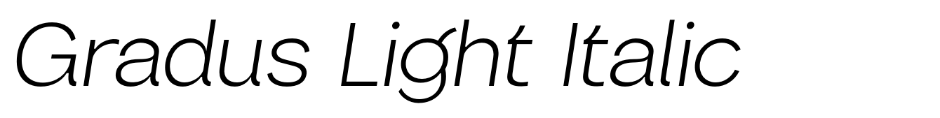 Gradus Light Italic